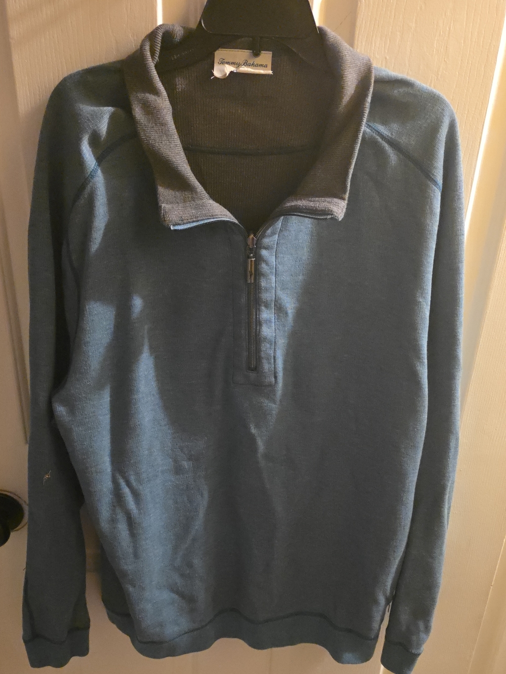 Tommy Bahama Men's Teal Blue Half-Zip Pullover